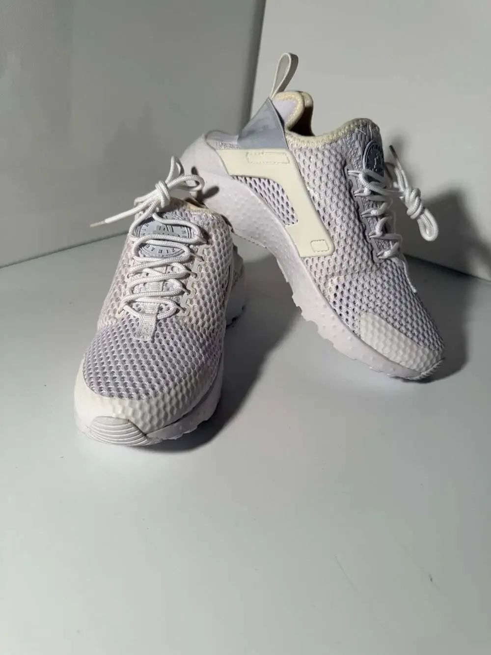 Nike Air Huarache Run Ultra BR White/Pure Platinum Sneakers (Style 833292-100)
